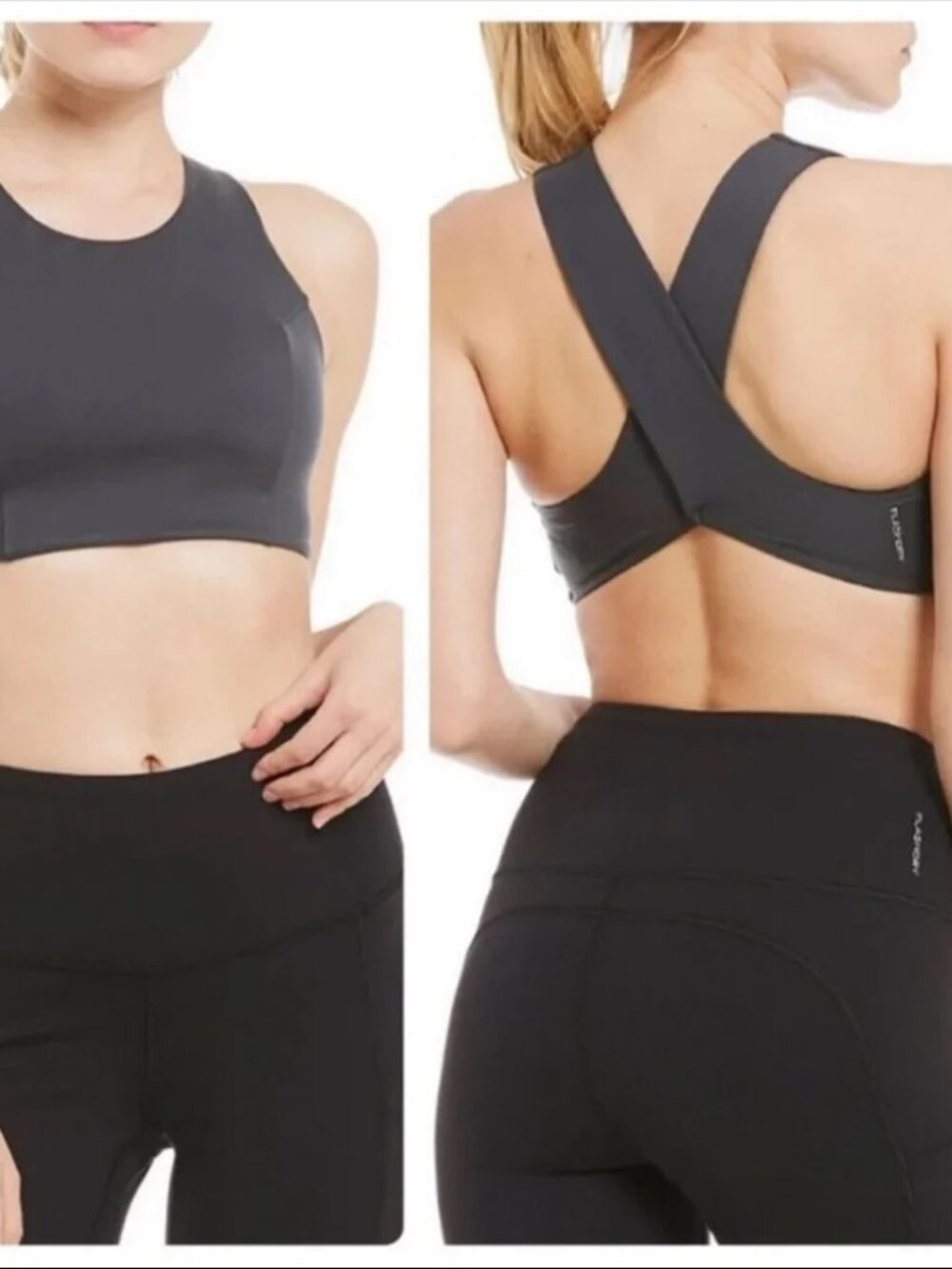 Nike Flashdry crossback bra dark gray